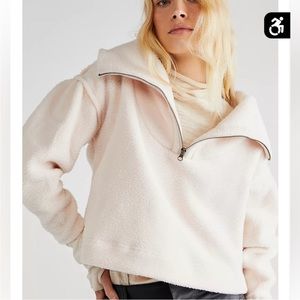 NWT Free People Poppy Pullover in Champagne Dreams (pale pink)